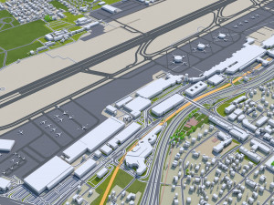 geneva city switzerland 20km Modelo 3D