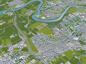 geneva city switzerland 20km 3D Model