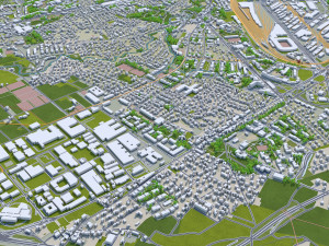 geneva city switzerland 20km Modelo 3D