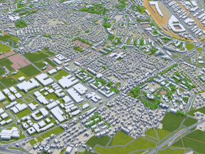 geneva city switzerland 20km 3D Model