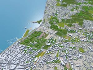 geneva city switzerland 20km 3D Model