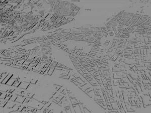 geneva city switzerland 20km 3D Model