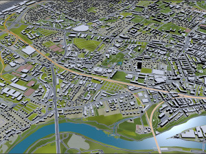 geneva city switzerland 20km Modelo 3D