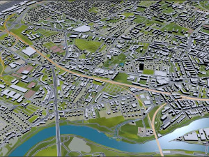 geneva city switzerland 20km 3D Model