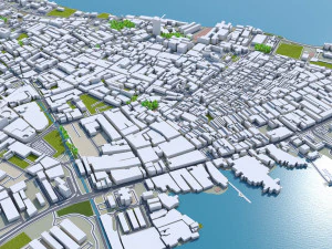 george town penang city island malaysia 30km 3D Model