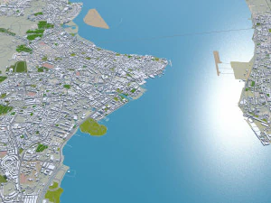 george town penang city island malaysia 30km 3D Model