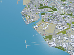 george town penang city island malaysia 30km Modelo 3D