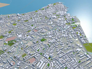 george town penang city island malaysia 30km 3D Model