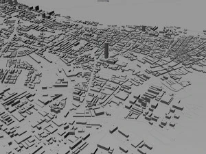george town penang city island malaysia 30km 3D Model