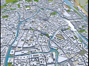 ghent gent city belgium 40km 3D Model