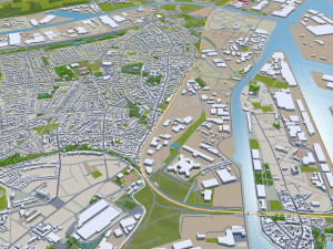 ghent gent city belgium 40km 3D Model