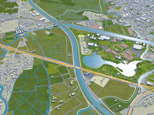ghent gent city belgium 40km 3D Model