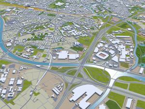 ghent gent city belgium 40km 3D Model