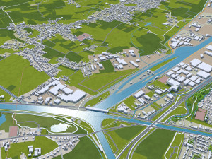 ghent gent city belgium 40km 3D Model