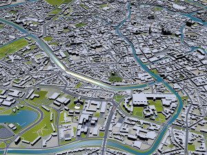 ghent gent city belgium 40km 3D Model