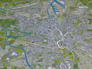 ghent gent city belgium 40km 3D Model