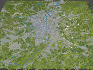 ghent gent city belgium 40km 3D Model