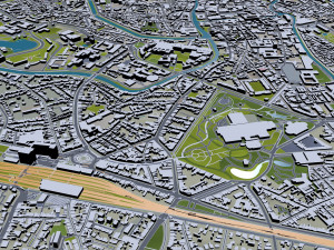 ghent gent city belgium 40km 3D Model