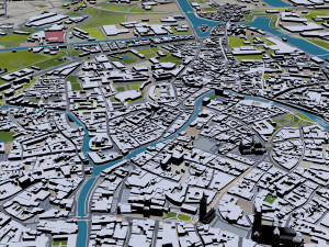 ghent gent city belgium 40km 3D Model