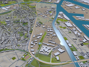 ghent gent city belgium 40km 3D Model