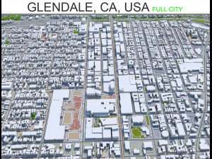 glendale city california 30km 3D Model