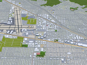 glendale city california 30km 3D Модель