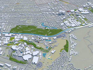 glendale city california 30km 3D Модель