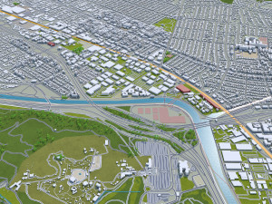 glendale city california 30km 3D Модель