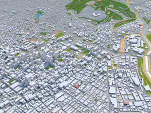 glendale city california 30km 3D Модель