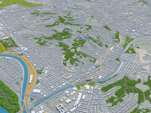 glendale city california 30km 3D Модель
