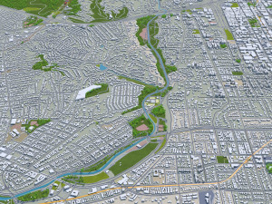 glendale city california 30km 3D Модель