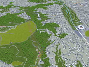 glendale city california 30km 3D Модель