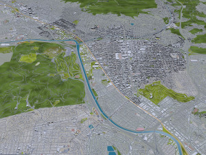 glendale city california 30km 3D Модель