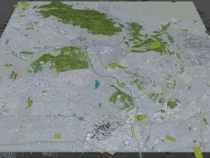 glendale city california 30km 3D Модель