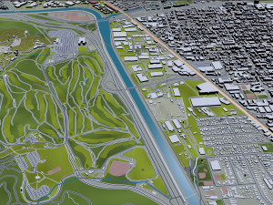 glendale city california 30km 3D Модель