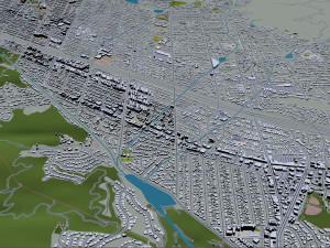 glendale city california 30km 3D Модель