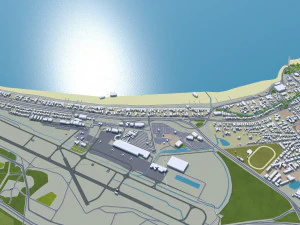 Gold coast tweed heads city australia 80km 3D Model