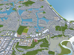 Gold coast tweed heads city australia 80km 3D-Modell