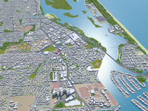 Gold coast tweed heads city australia 80km 3D-Modell
