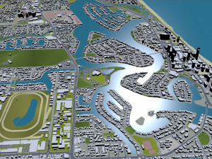 Gold coast tweed heads city australia 80km 3D-Modell