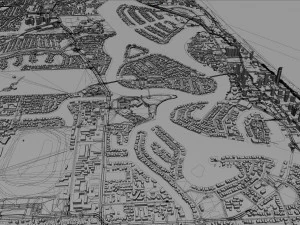 Gold coast tweed heads city australia 80km 3D Model