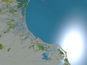 Gold coast tweed heads city australia 80km 3D Model