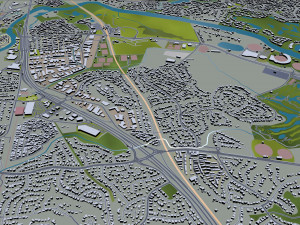 Gold coast tweed heads city australia 80km 3D-Modell