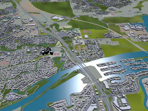 Gold coast tweed heads city australia 80km 3D Model