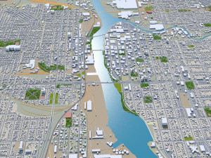green bay city wisconsin usa 40km 3D Модель