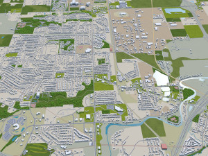 green bay city wisconsin usa 40km 3D Модель