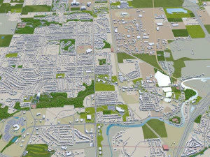 green bay city wisconsin usa 40km 3D Model