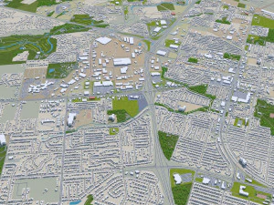 green bay city wisconsin usa 40km 3D Model