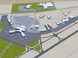 green bay city wisconsin usa 40km 3D Модель