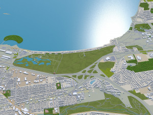 green bay city wisconsin usa 40km 3D Модель